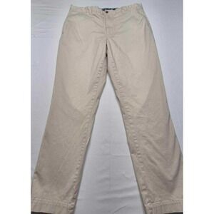 Southern Marsh men's khaki classic flat front dress pants pockets logo sz. 34x30